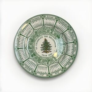 Spode Christmas Tree Millennium Calendar Collector Plate Year 2000